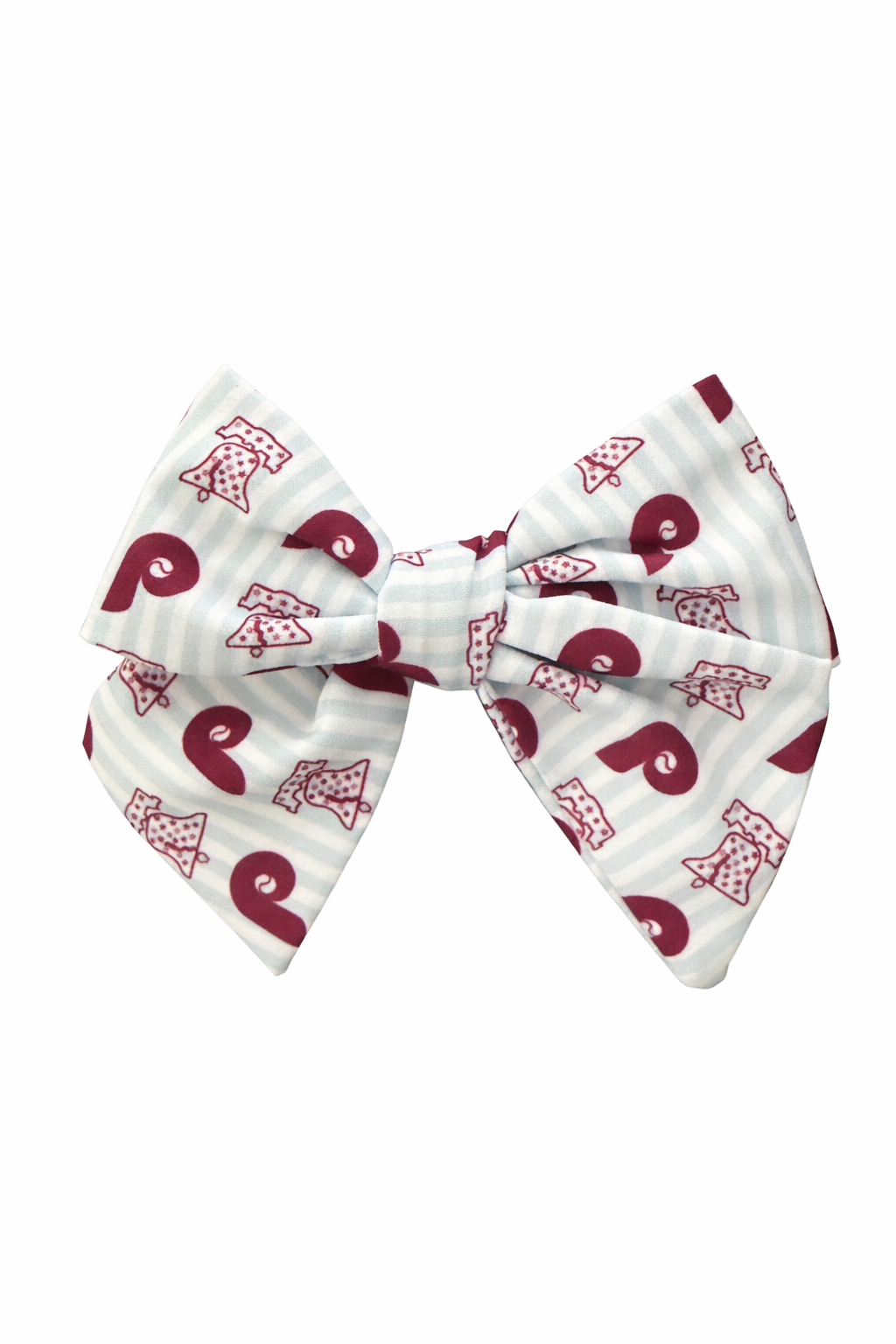 Stripe Retro Baseball Hair Bow