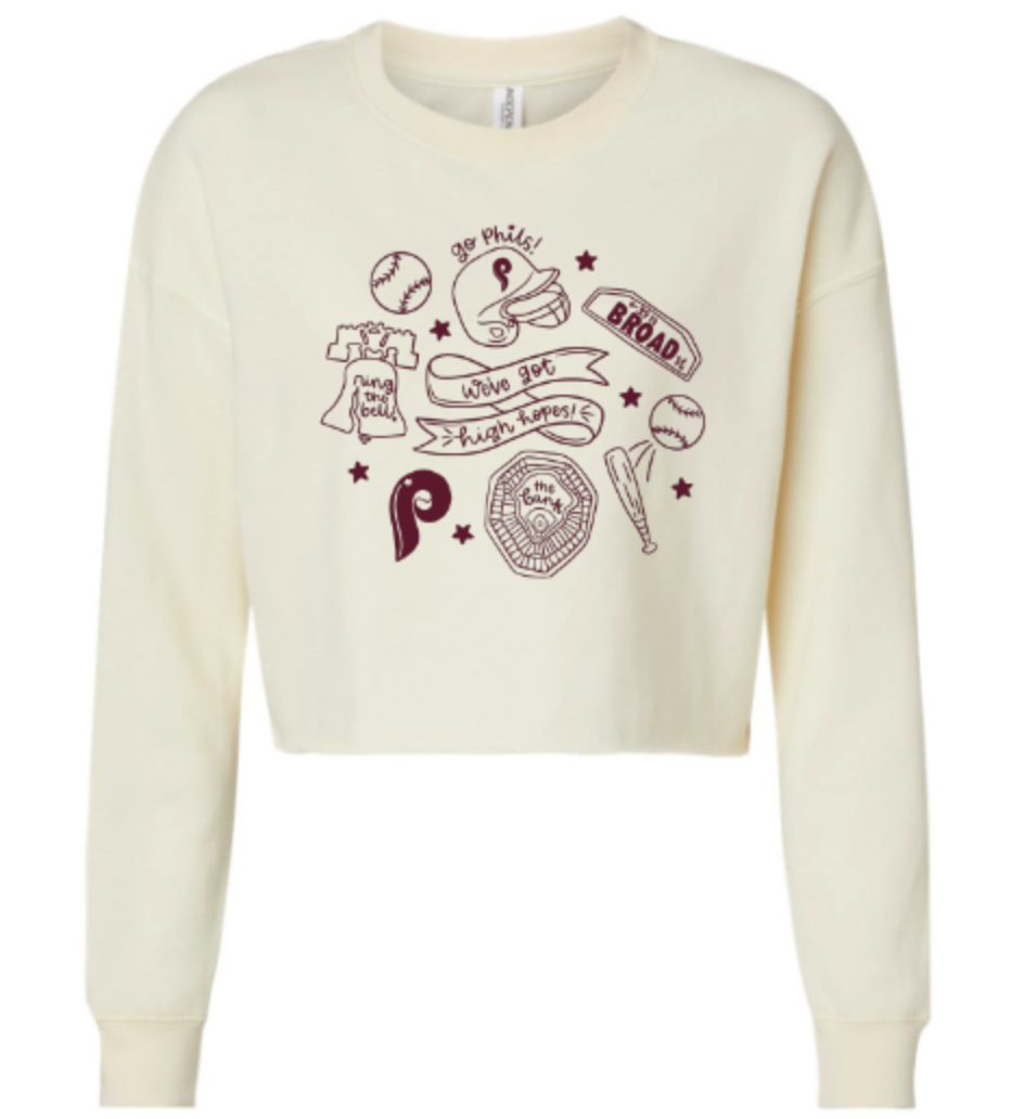 Bank (Women's Crop Crewneck Sweatshirt)