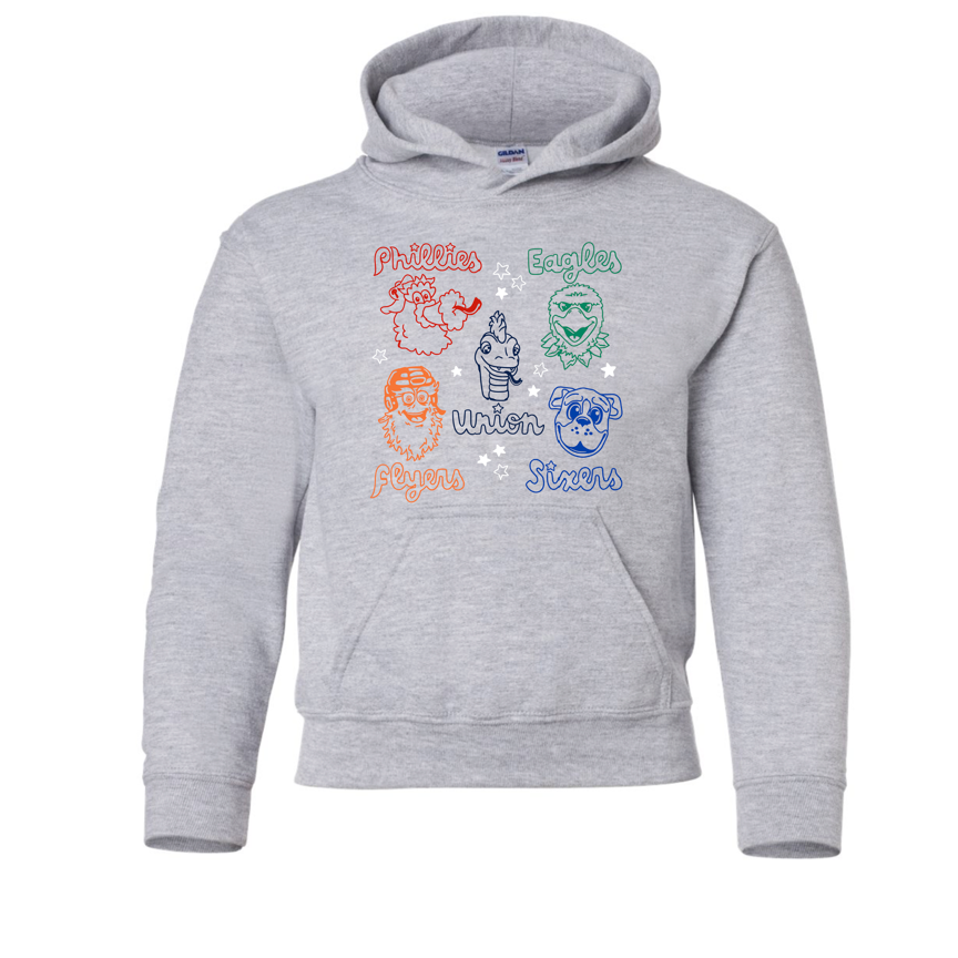 Philly Mascots Hooded Sweatshirt (Unisex)