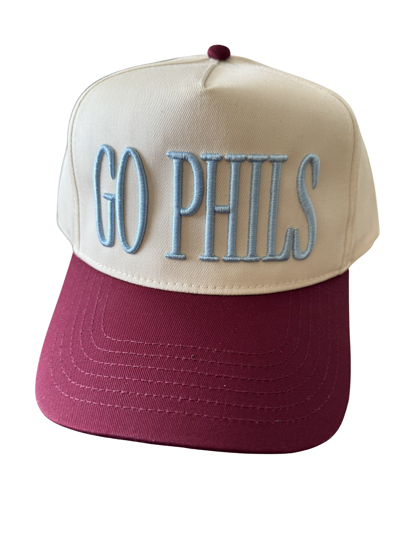 GO PHILS Retro Puff Snapback Hat