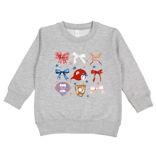 Baseball Bow (Unisex Crewneck)