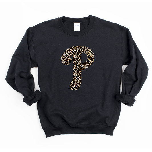 Leopard Baseball Logo (Unisex Crewneck)