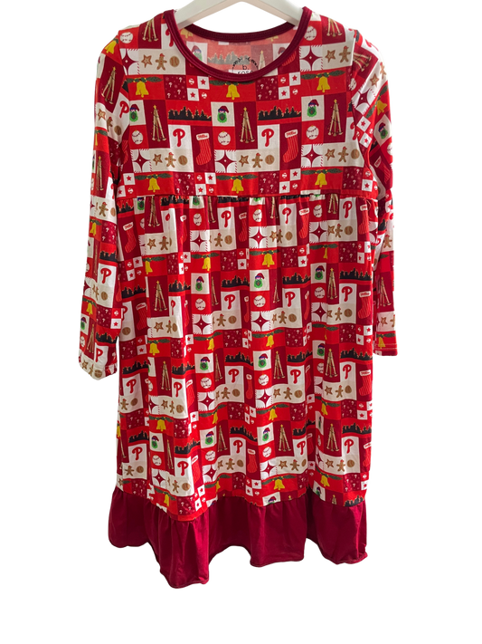 PREORDER Holiday Baseball Kid's Nightgown