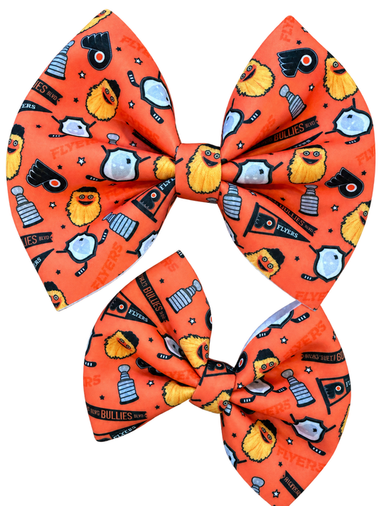 Hockey Puff Hair Bow