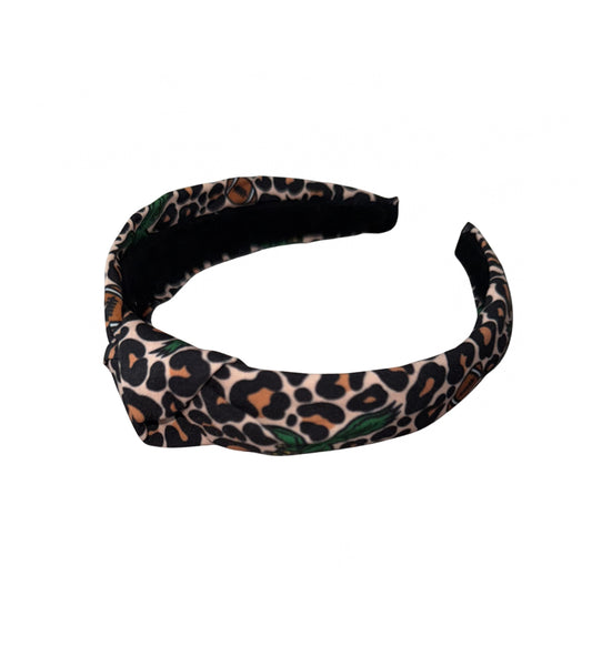 Leopard Birds Knotted Hard Headband