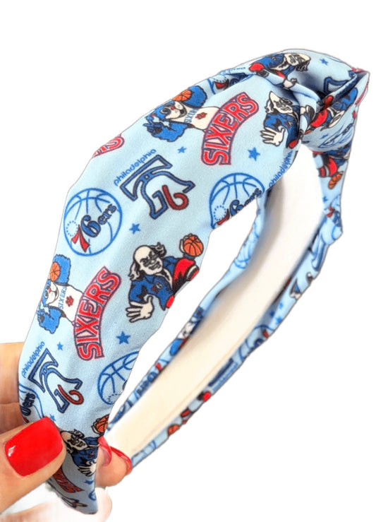 10, 9, 8, 76ers Knotted Hard Headband