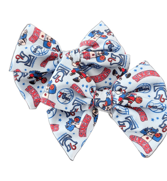 10, 9, 8, 76ers Hair Bow