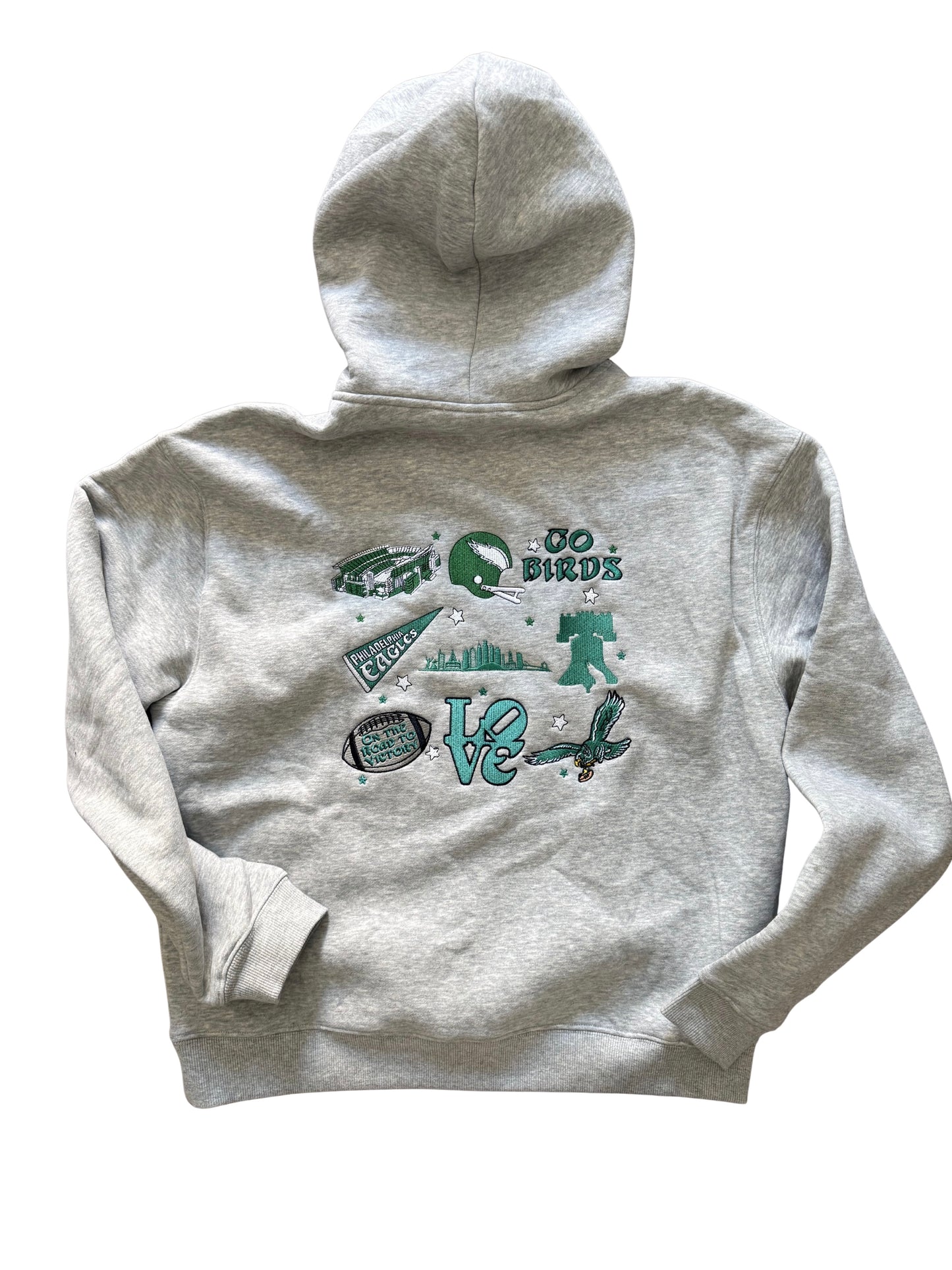 Embroidered Retro Philly (Unisex Hooded Sweatshirt)