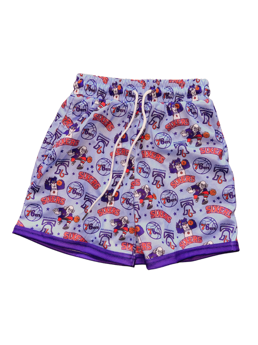 10, 9, 8, 76ers Mesh Shorts (Kids)