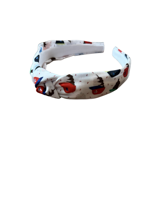 Ice Cream Knotted Hard Headband