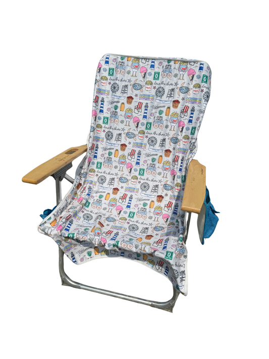 Beach Chair Towel Cover - Down the Shore