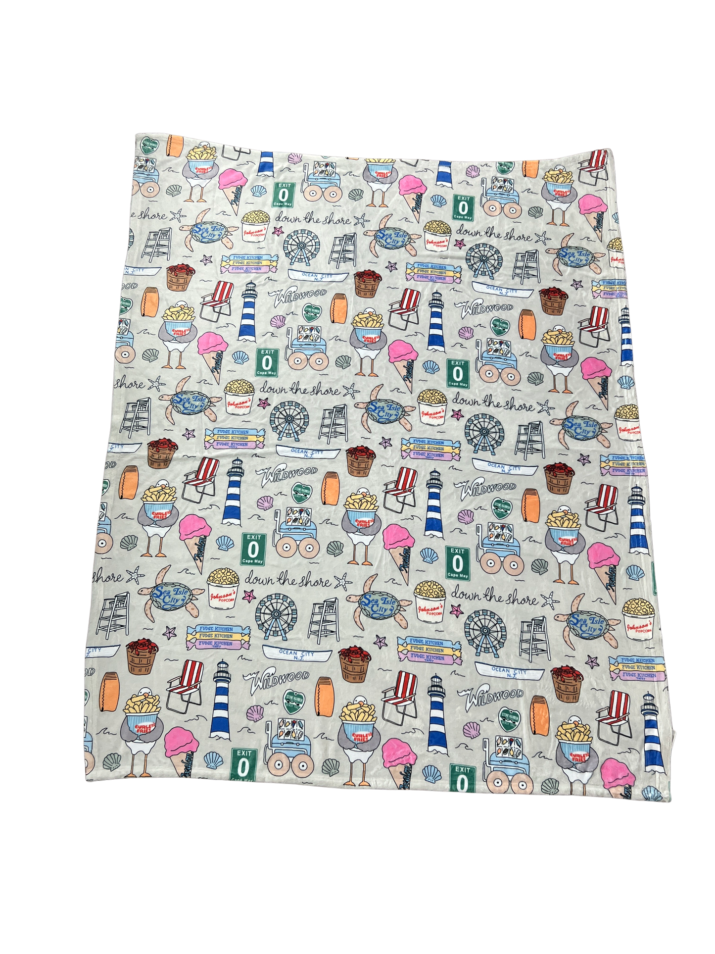 Down the Shore Throw Blanket