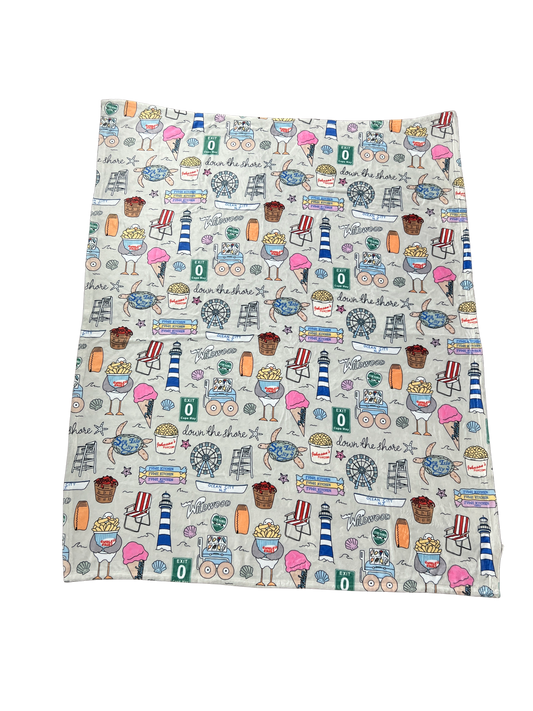 Down the Shore Throw Blanket