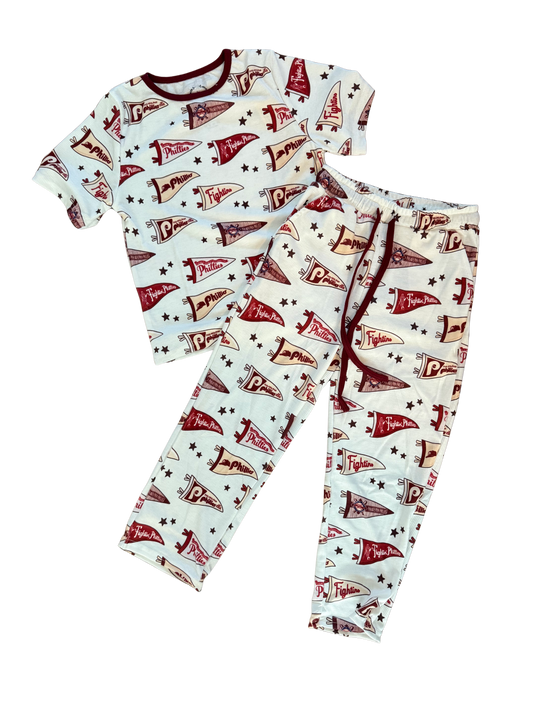 Vintage Pennant Kid's 2 Piece Set (Ribbed)