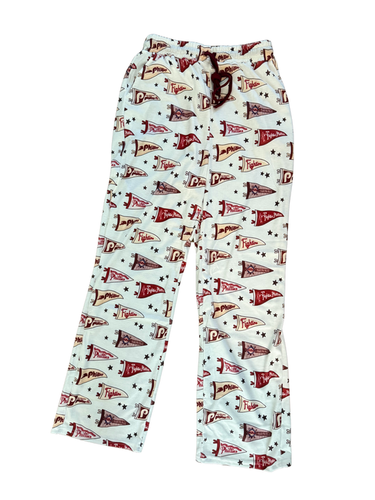 Vintage Pennant Pajama Lounge Pants (Ribbed)