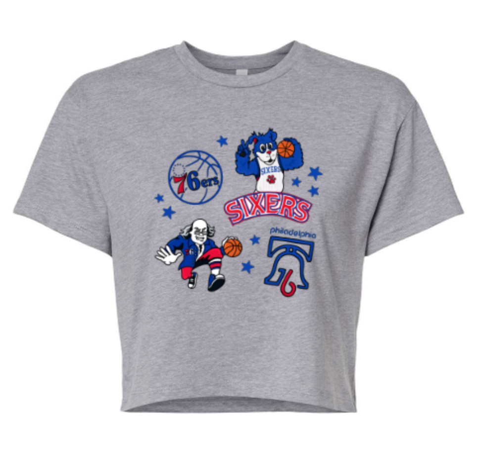 10, 9, 8, 76ers Women's Fit Crop