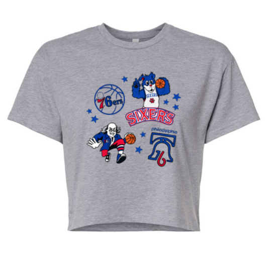 10, 9, 8, 76ers Women's Fit Crop