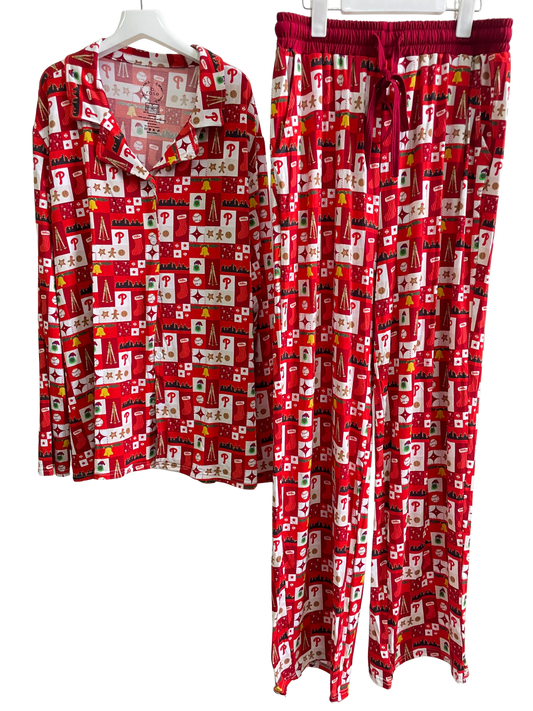 PREORDER Holiday Baseball Button Up Set