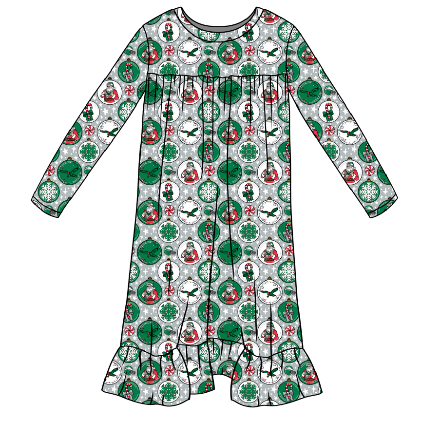 Bird's Ornament Kid's Nightgown