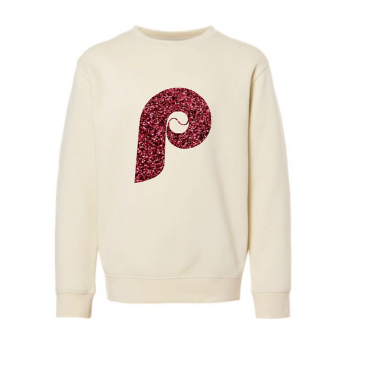 Retro Glitter Logo (Unisex Crewneck)