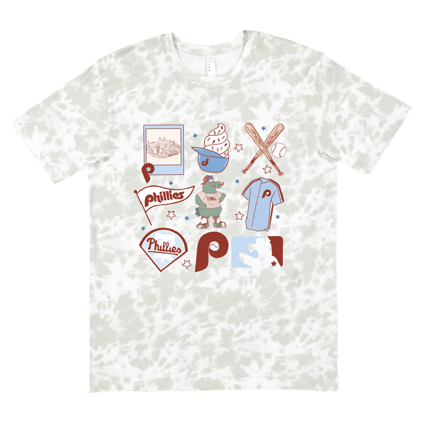 Tie Dye Retro Baseball (Unisex Tee)