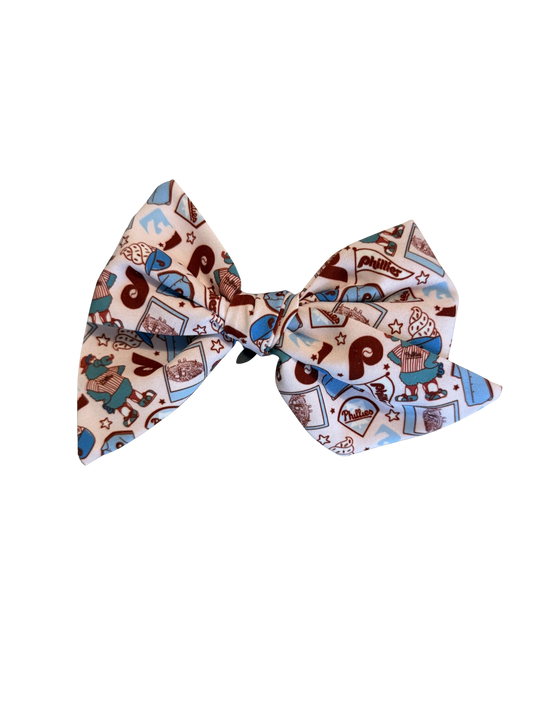 Retro Baseball Hair Bow