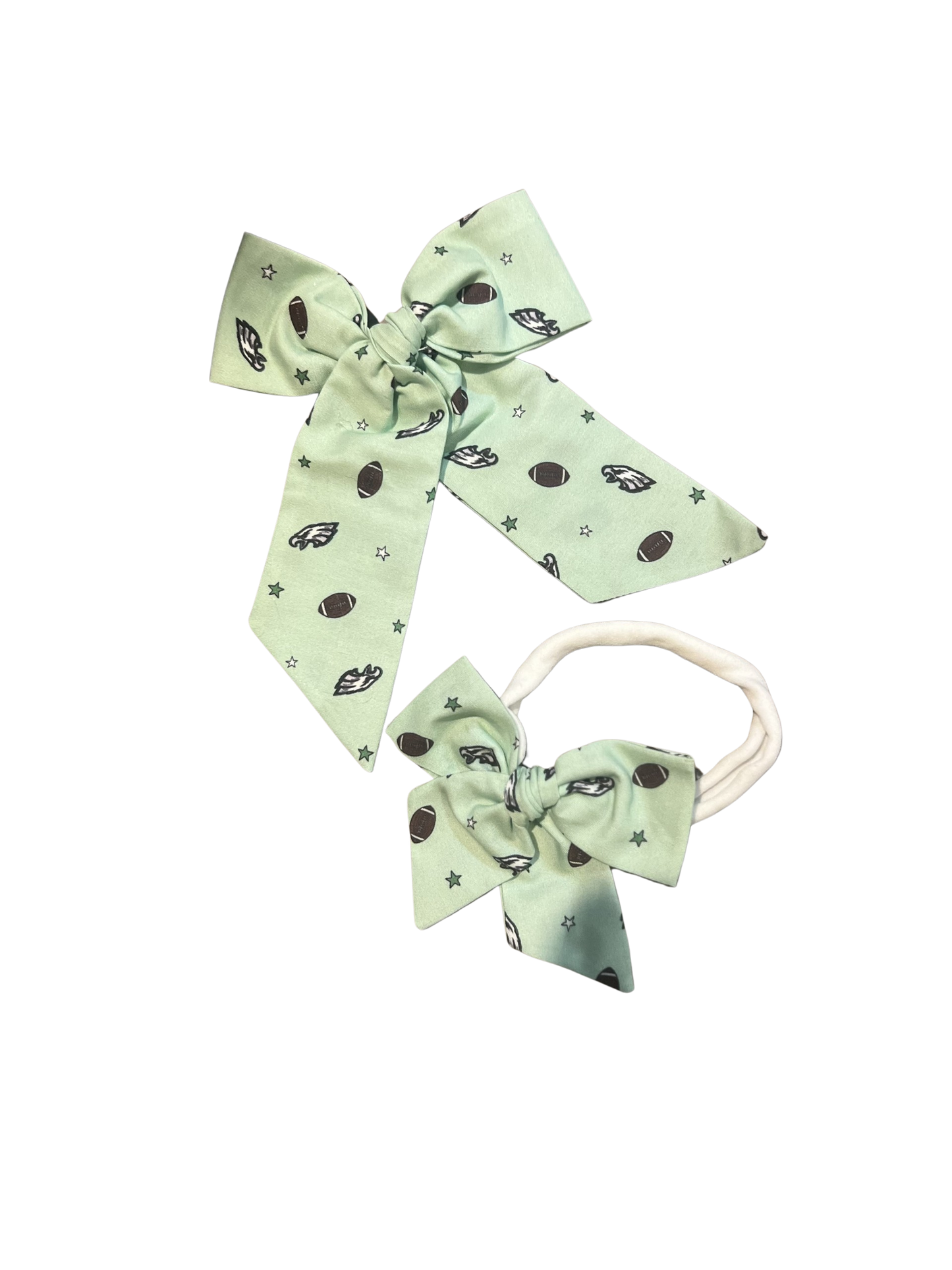 Tiny Football Hair Bow