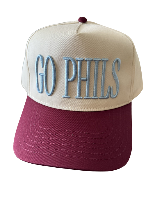GO PHILS Retro Puff Snapback Hat